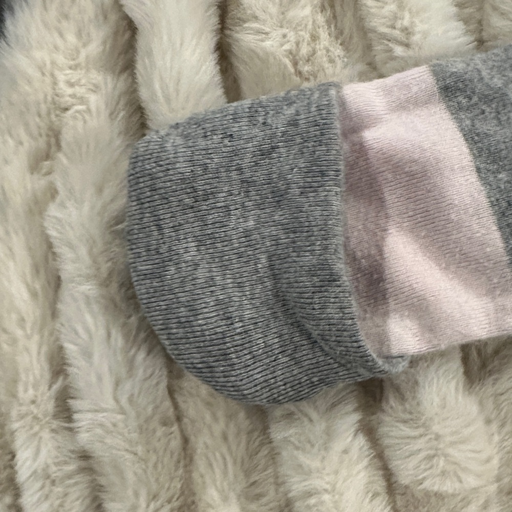 Burt’s Bees Striped Pink and Gray Kids One Piece - Picture 3 of 5